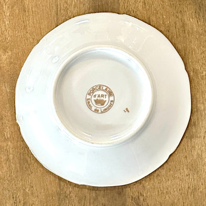 Service à café en porcelaine fine de Limoges - Circa 1960 - Blanc et or - 29 pièces