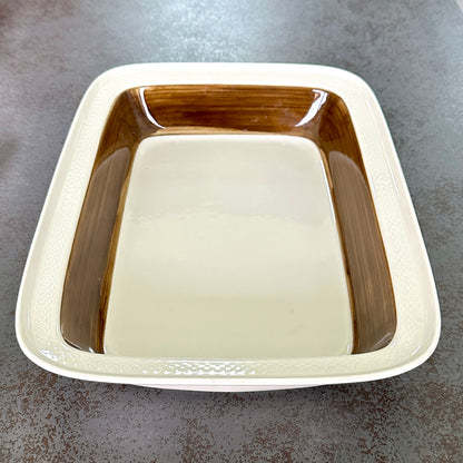 Plat Scandinave Vintage Rörstrand Forma - Années 70-80 - Beige et Chocolat